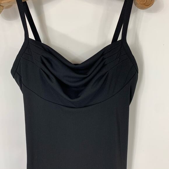 All That Jazz Black Slip Dress Draped Neck Small - Picture 8 of 9